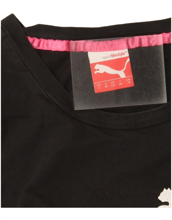 Puma Camiseta Feminina Graphic Top UK 10 Pequena Preta