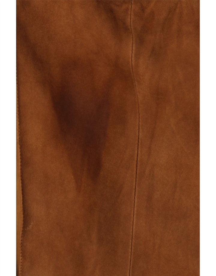 Jaqueta de camurça feminina vintage IT 52 2XL camurça marrom