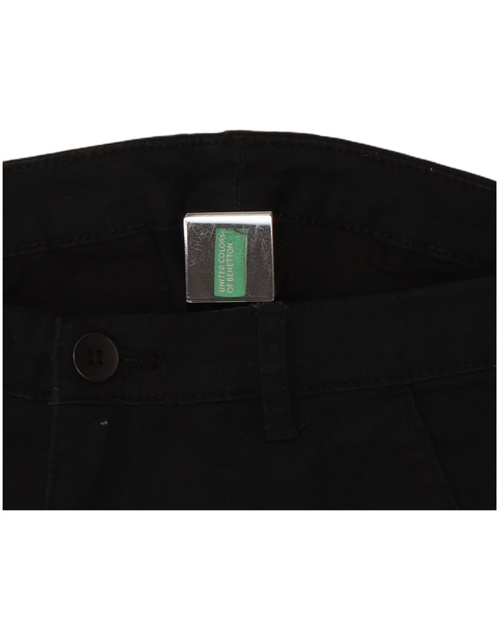 Calça chino feminina BENETTON W30 L28 algodão preto