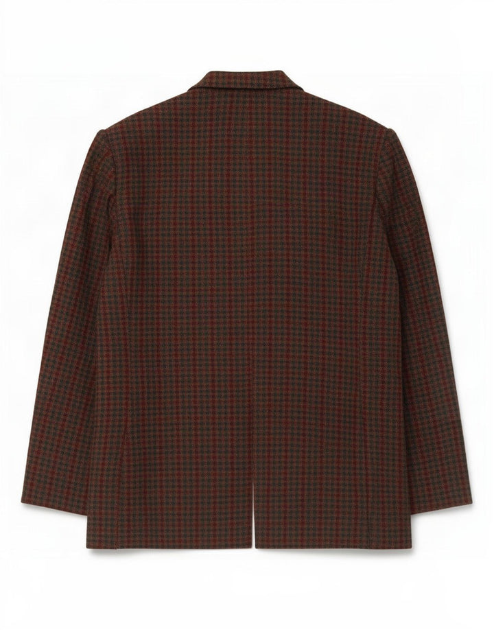 Jaqueta blazer feminina com zíper completo Sag Harbor Reino Unido 18 XL verde gingham lã