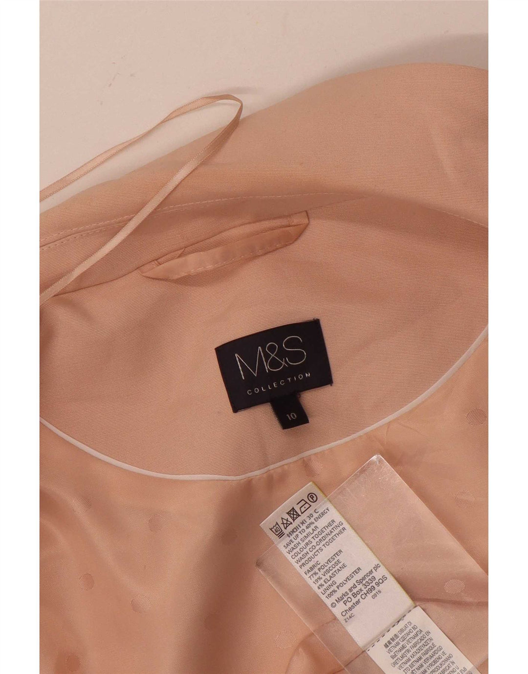 Jaqueta blazer feminina sem mangas Longline da Marks & Spencer Reino Unido 10 pequena rosa