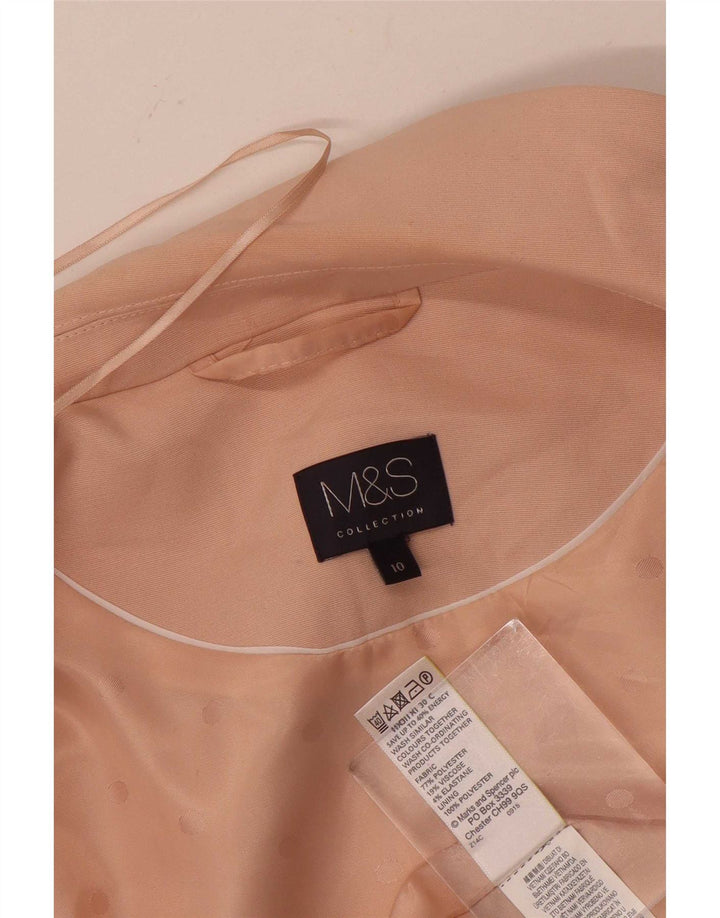 Jaqueta blazer feminina sem mangas Longline da Marks & Spencer Reino Unido 10 pequena rosa