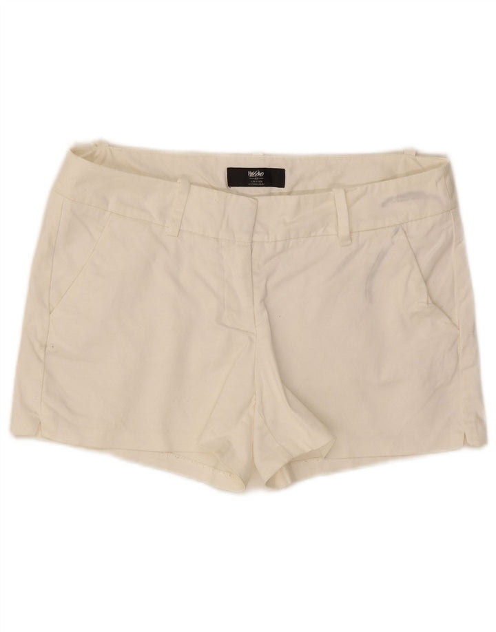 MOSSIMO Shorts Chino Feminino Stretch US 6 Médio W30 Algodão Branco