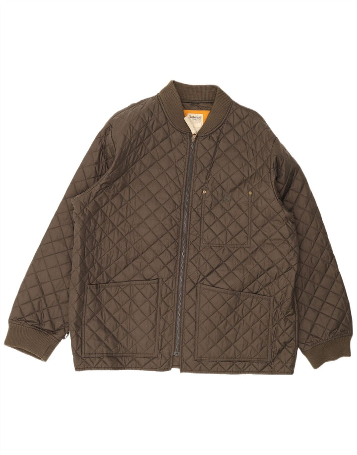 Jaqueta acolchoada masculina Timberland UK 44 2XL cáqui nylon
