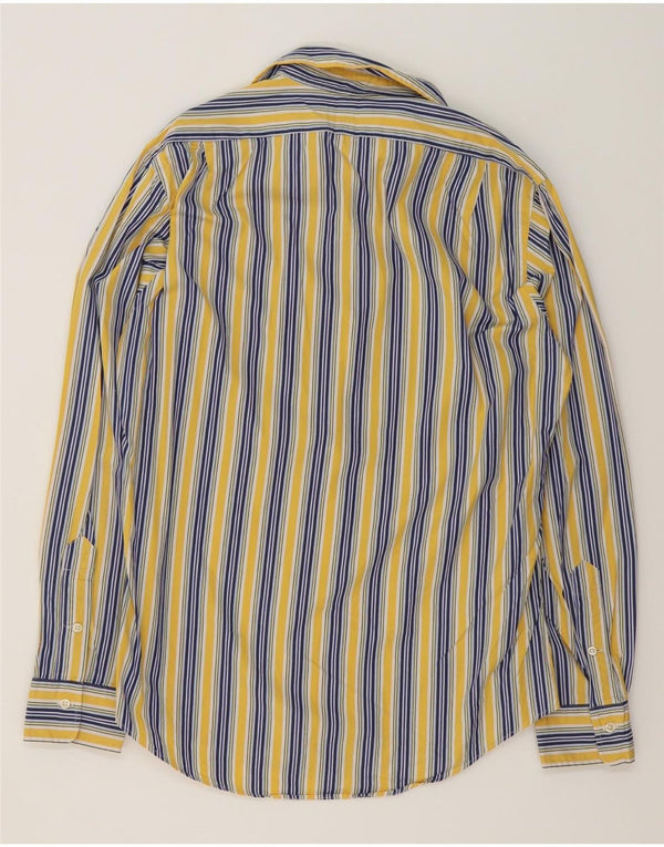 POLO RALPH LAUREN Camisa masculina Stanton Custom Fit listrada amarela média