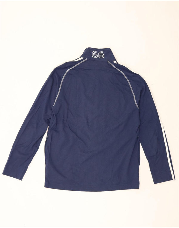 Sergio Tacchini Jaqueta masculina de agasalho gráfico grande algodão azul marinho