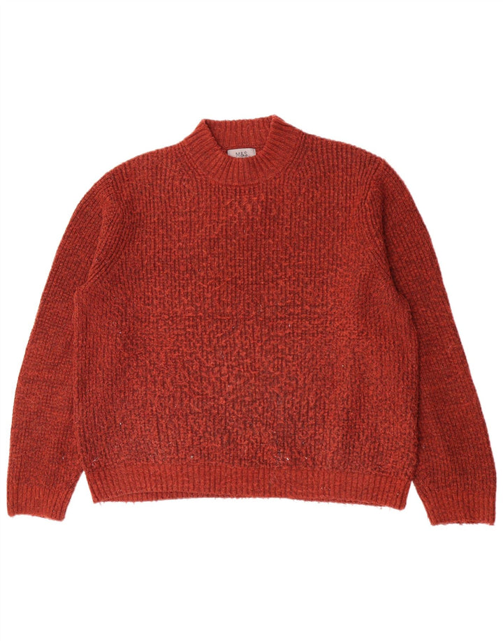 Suéter masculino Marks & Spencer com gola tartaruga XL acrílico vermelho
