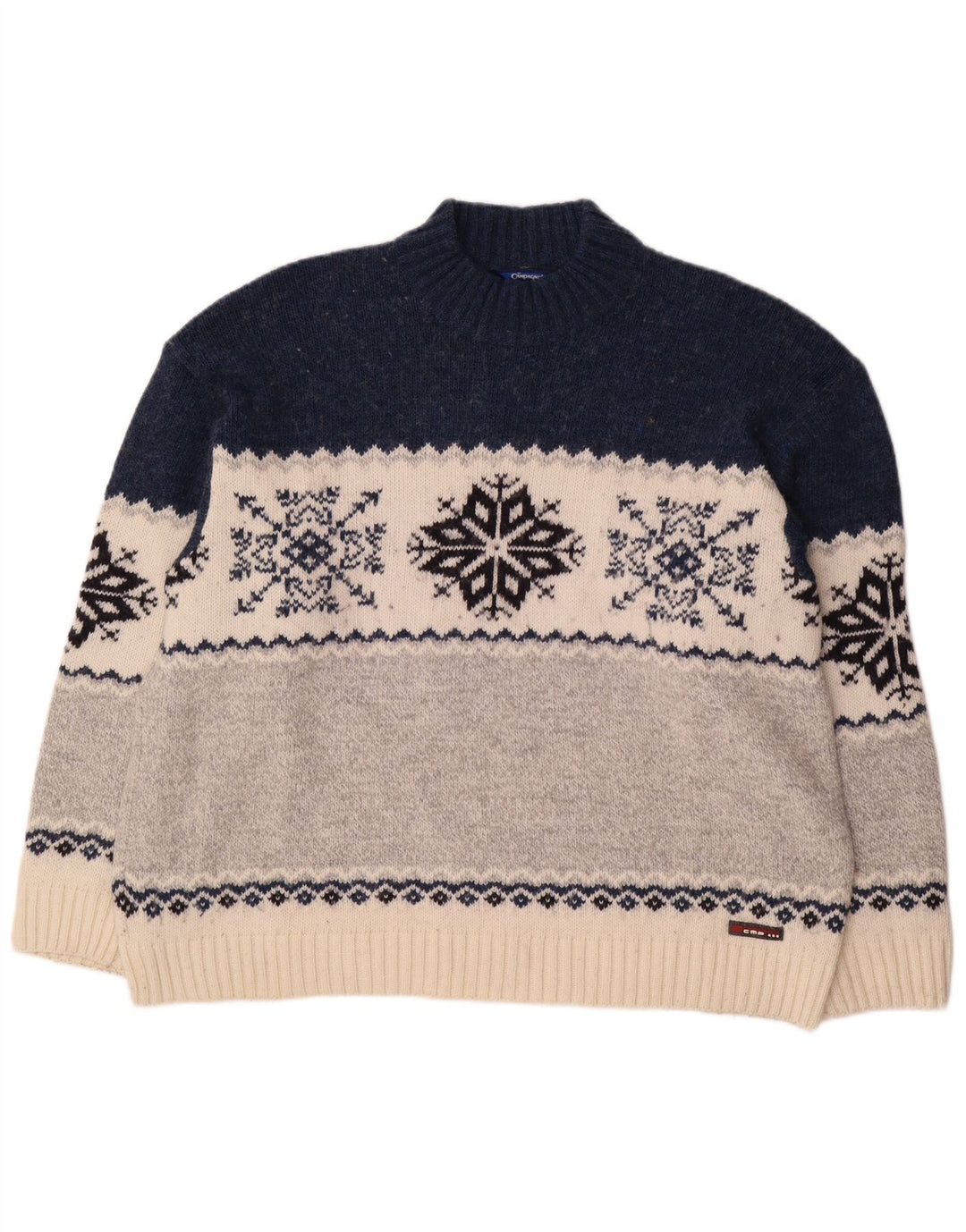 Suéter masculino Campagnolo com gola tartaruga XL multicolorido Fair Isle Wool