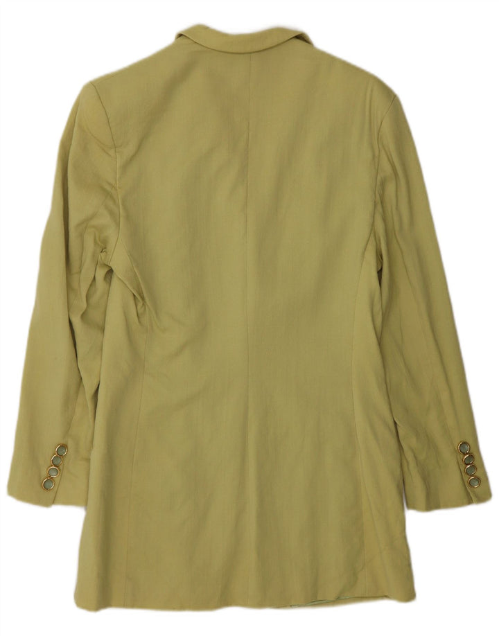 Jaqueta blazer feminina vintage com 4 botões IT 44 viscose cáqui média