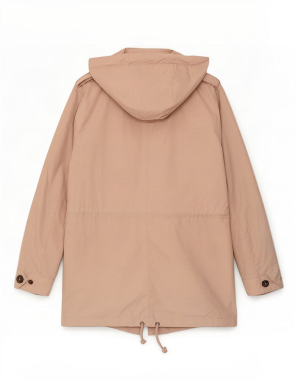 Jaqueta parka militar com capuz feminina Marks & Spencer Reino Unido 12 rosa médio