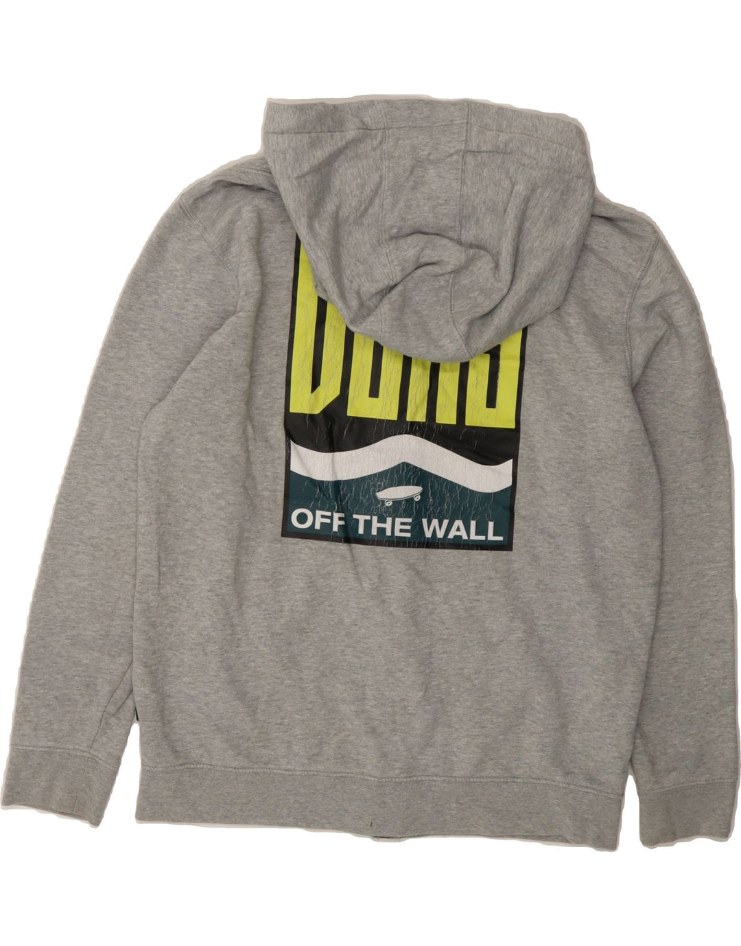 VANS Womens Graphic Zip Hoodie Sweater UK 18 XL Grey Cotton Vintage Vans and Second-Hand Vans from Messina Hembry 