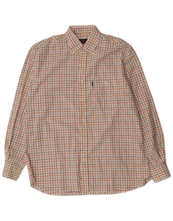 Camisa masculina Amerigo Vespucci XL Off White Check