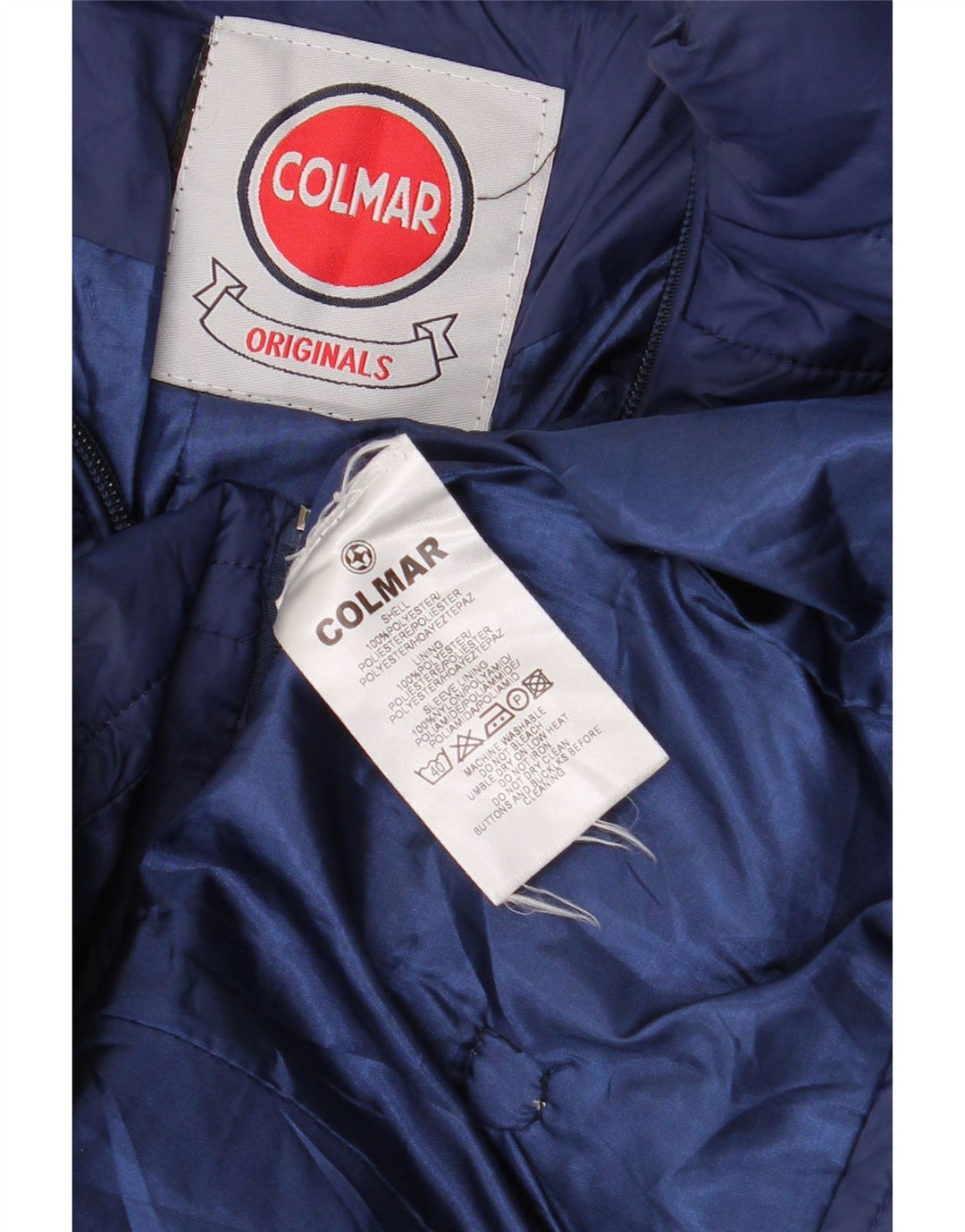 Jaqueta acolchoada masculina Colmar UK 38 poliéster azul marinho médio