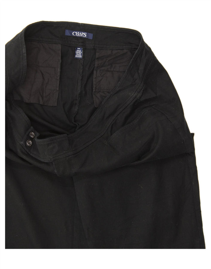 CHAPS Womens Straight Capri Trousers US 16 2XL W40 L20 Black Cotton Vintage Chaps and Second-Hand Chaps from Messina Hembry 