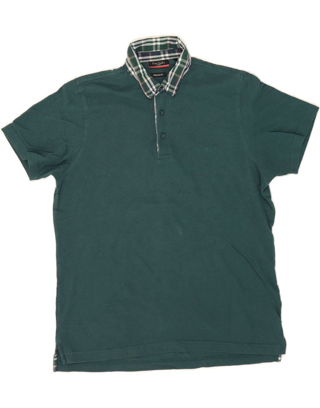 PIERRE CARDIN Mens Regular Fit Polo Shirt Large Green Cotton Vintage Pierre Cardin and Second-Hand Pierre Cardin from Messina Hembry 
