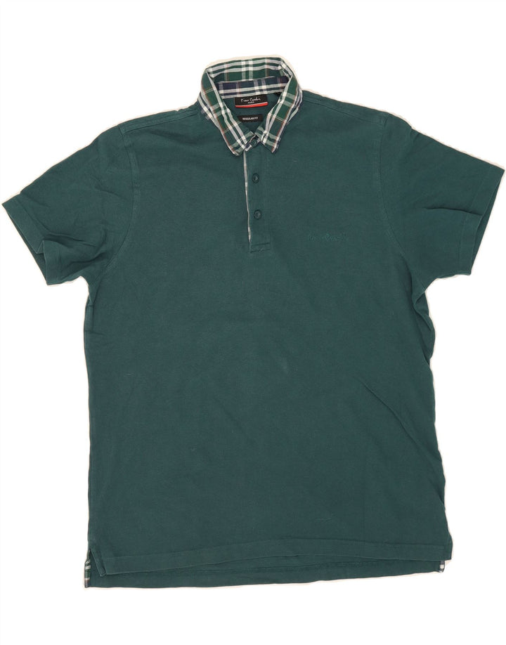 PIERRE CARDIN Mens Regular Fit Polo Shirt Large Green Cotton Vintage Pierre Cardin and Second-Hand Pierre Cardin from Messina Hembry 