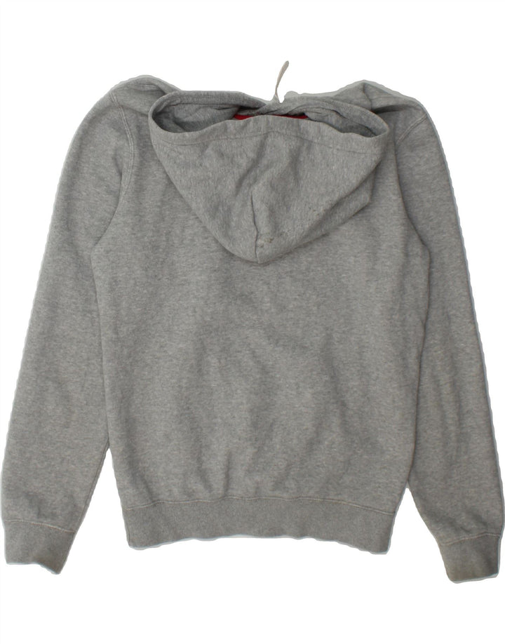 CHAMPION Womens Graphic Oversized Hoodie Jumper UK 6 XS Grey Cotton Vintage Champion and Second-Hand Champion from Messina Hembry 