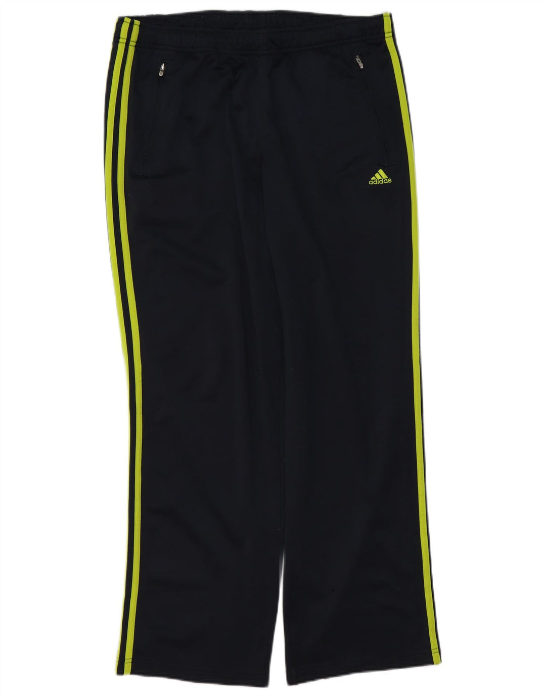 Calças de treino masculinas Adidas UK 40/42 poliéster preto médio