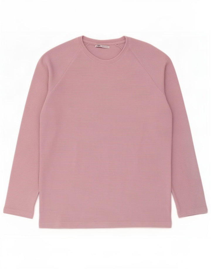 Top masculino Marks & Spencer manga comprida médio roxo