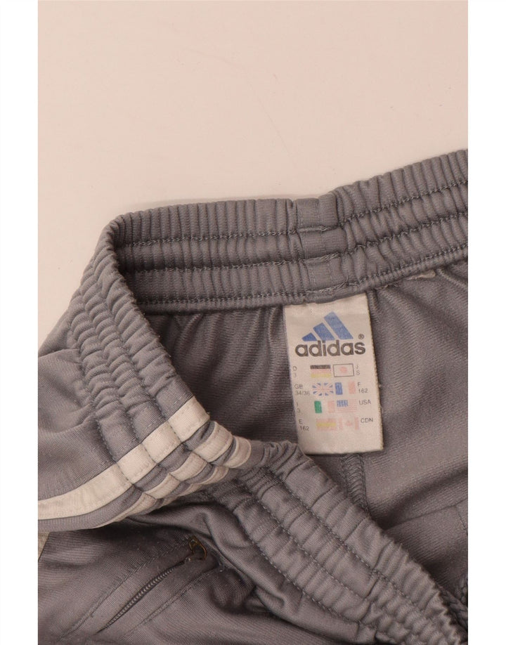 Calças de treino masculinas ADIDAS UK 34/36 poliéster cinza pequeno