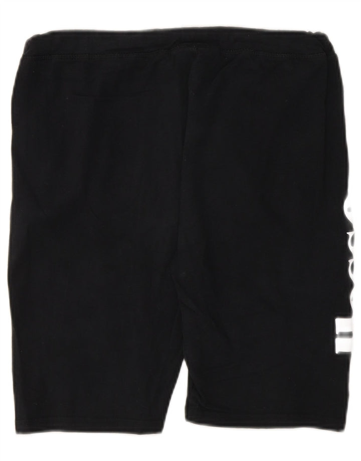 Shorts esportivos gráficos femininos Ellesse UK 12 algodão preto médio