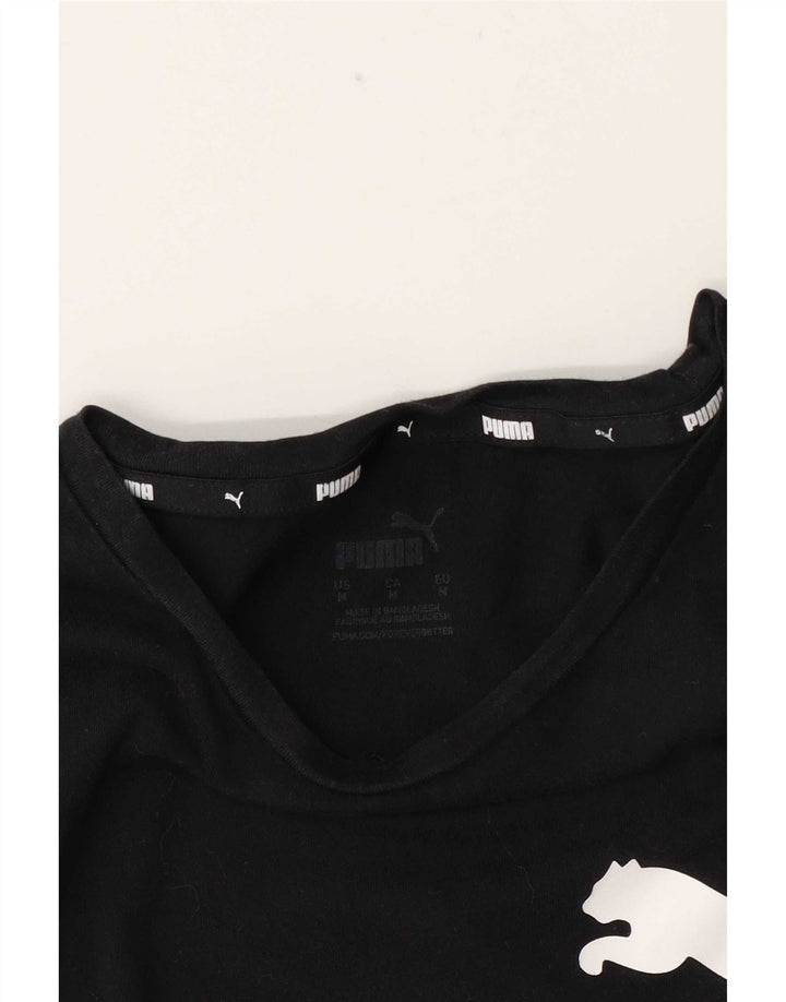 Puma Camiseta Feminina Graphic Top UK 14 Médio Preto