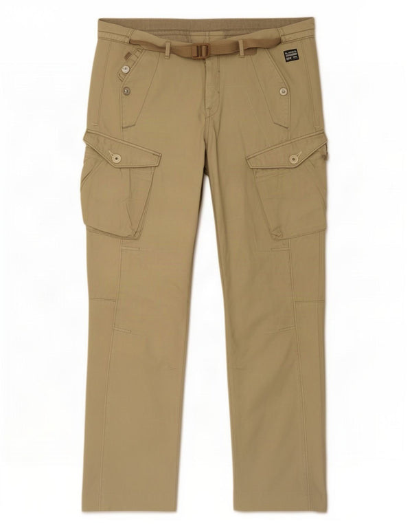 Calça cargo feminina reta G-Star W28 L29 algodão cáqui