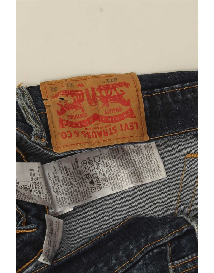 Calça Jeans Levis 511 Slim Masculina W34 L32 Azul Algodão