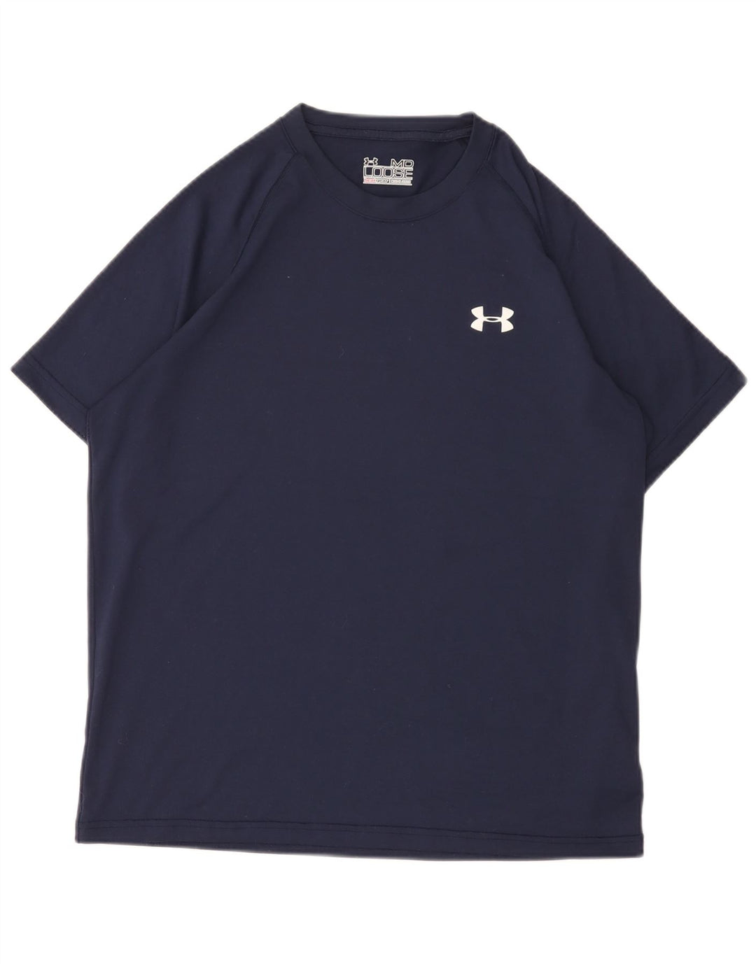 Camiseta masculina Under Armour Heat Gear Top médio azul marinho poliéster
