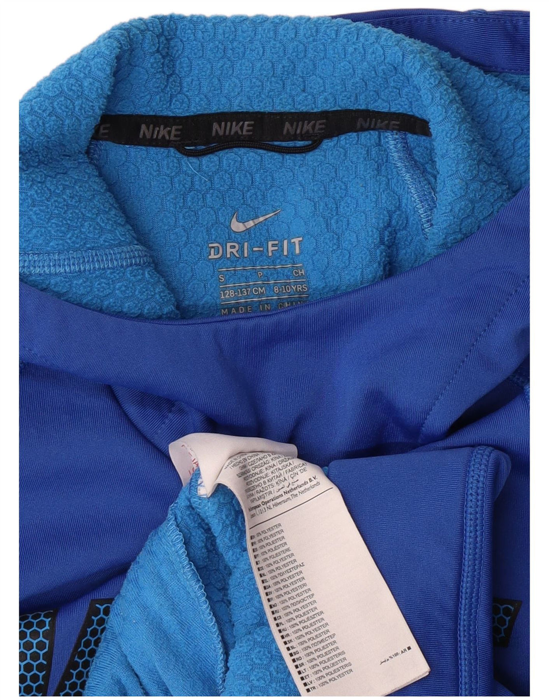 NIKE Meninos Dri Fit Graphic Hoodie Jumper 8-9 Anos Pequeno Azul Poliéster