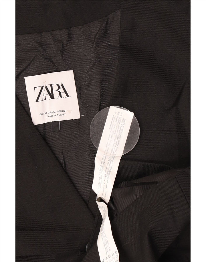 Colete feminino Zara UK 14 poliéster preto médio