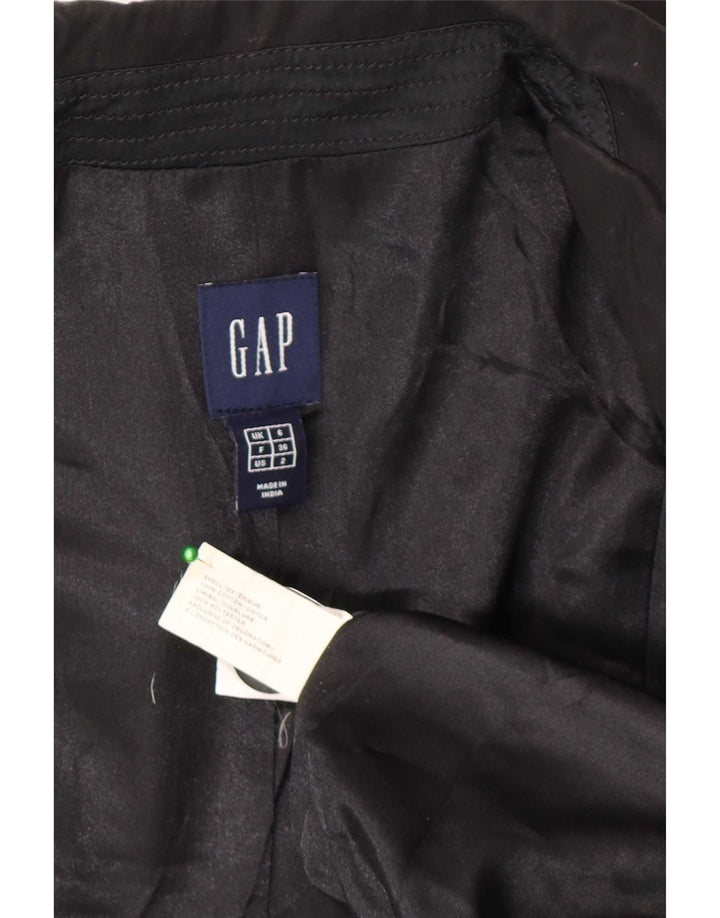 Jaqueta blazer feminina Gap com 1 botão UK 6 XS algodão preto