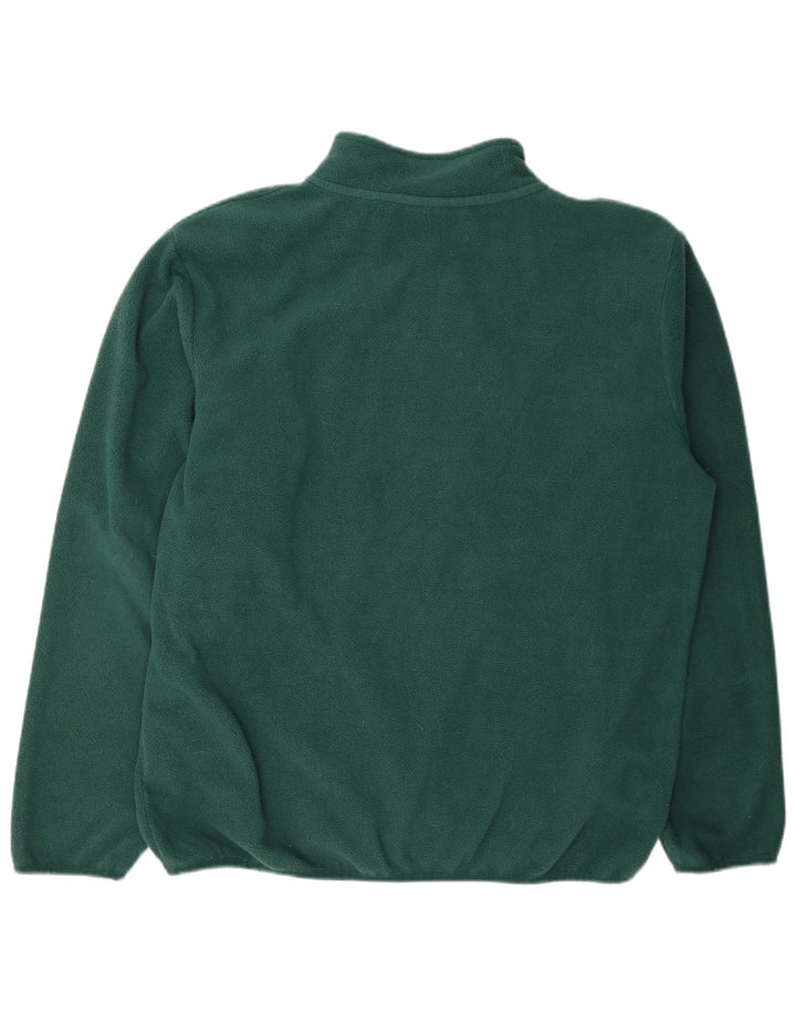 Suéter de lã masculino Umbro com zíper e gola grande em poliéster verde
