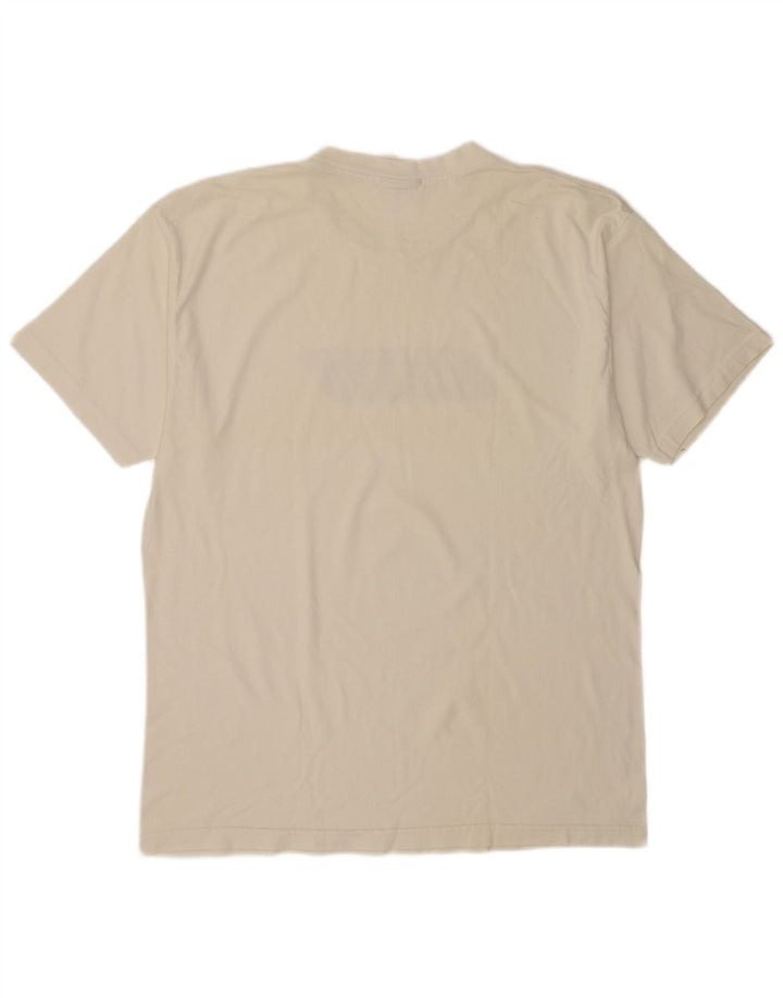 Camiseta gráfica masculina Reebok Top grande de algodão branco