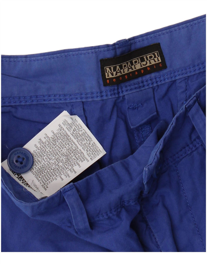 Napapijri Mens Chino Shorts W30 Algodão Azul Médio