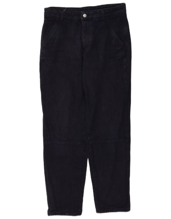 Zara Mens Cargo Straight Jeans EU 38 Pequeno W30 L30 Azul Marinho Algodão