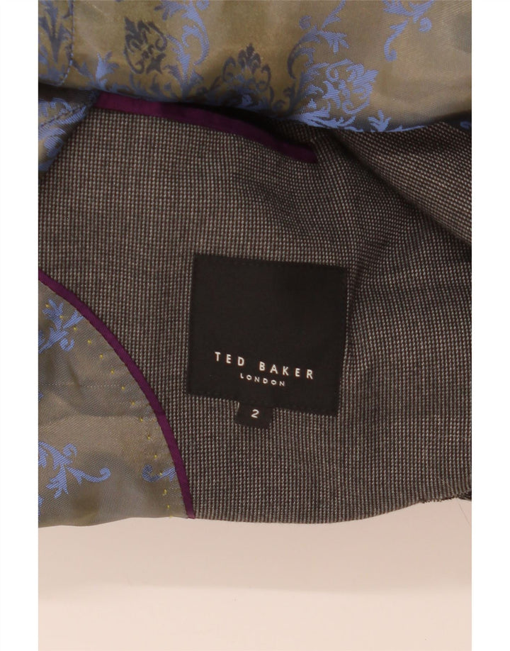 Jaqueta masculina aberta Ted Baker tamanho 2 cinza pequeno
