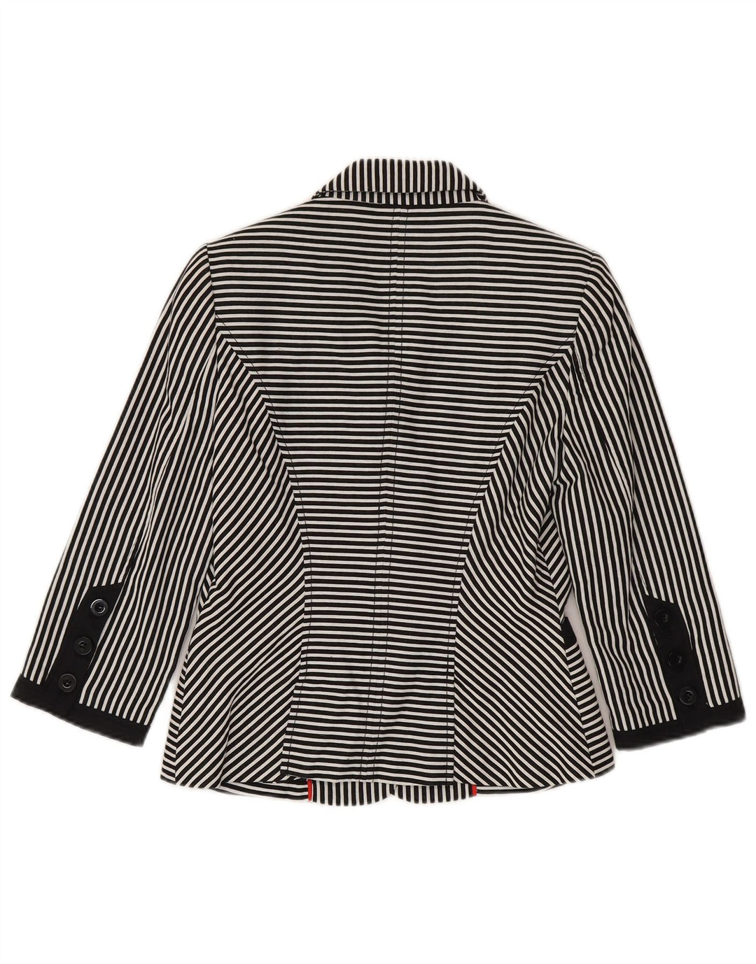 Jaqueta blazer feminina Jasper Conran manga 3/4 Reino Unido 10 listras pretas pequenas
