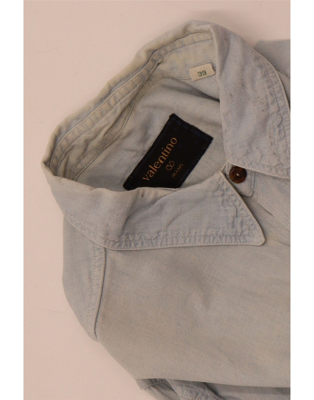 Camisa masculina Valentino tamanho 39 azul médio