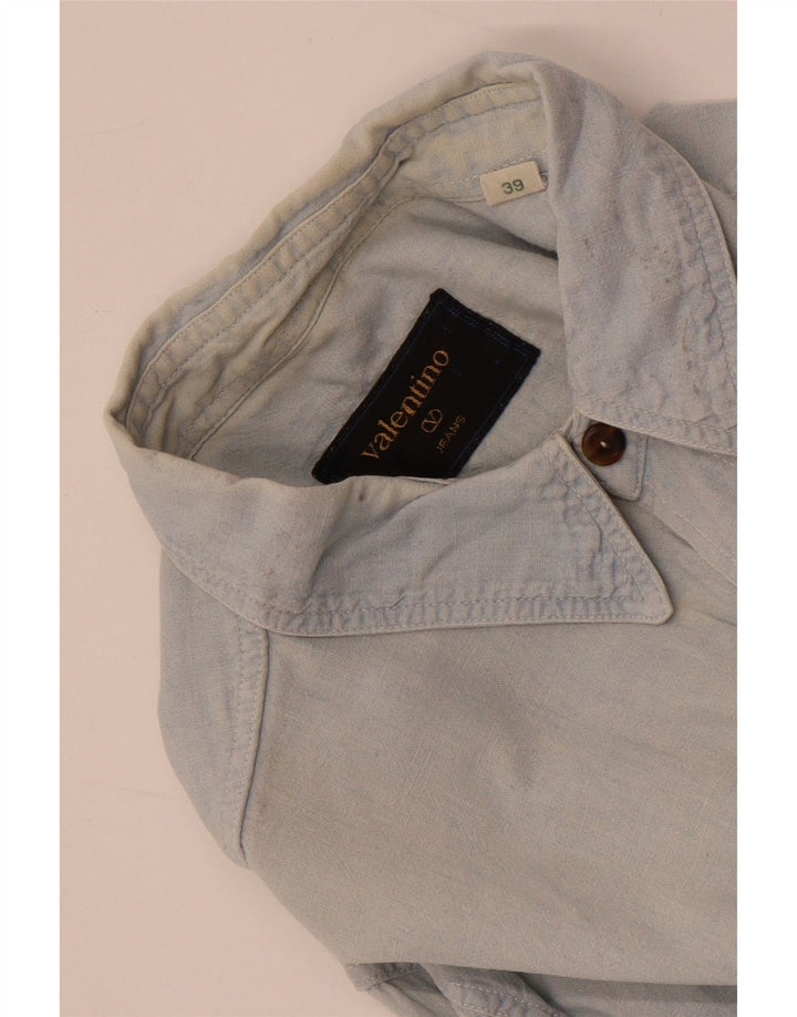 Camisa masculina Valentino tamanho 39 azul médio
