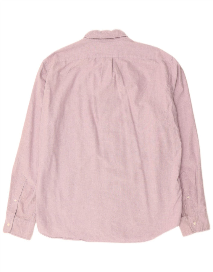 J. CREW Camisa masculina Oxford Slim XL algodão roxo