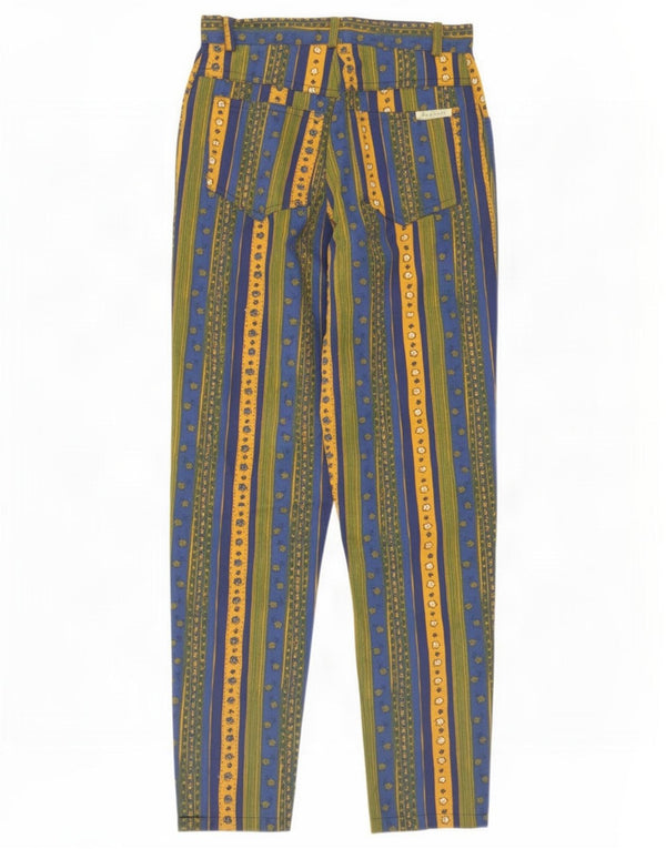 Calça Casual Feminina Vintage IT 42 Médio W30 L26 Listrado Multicolorido