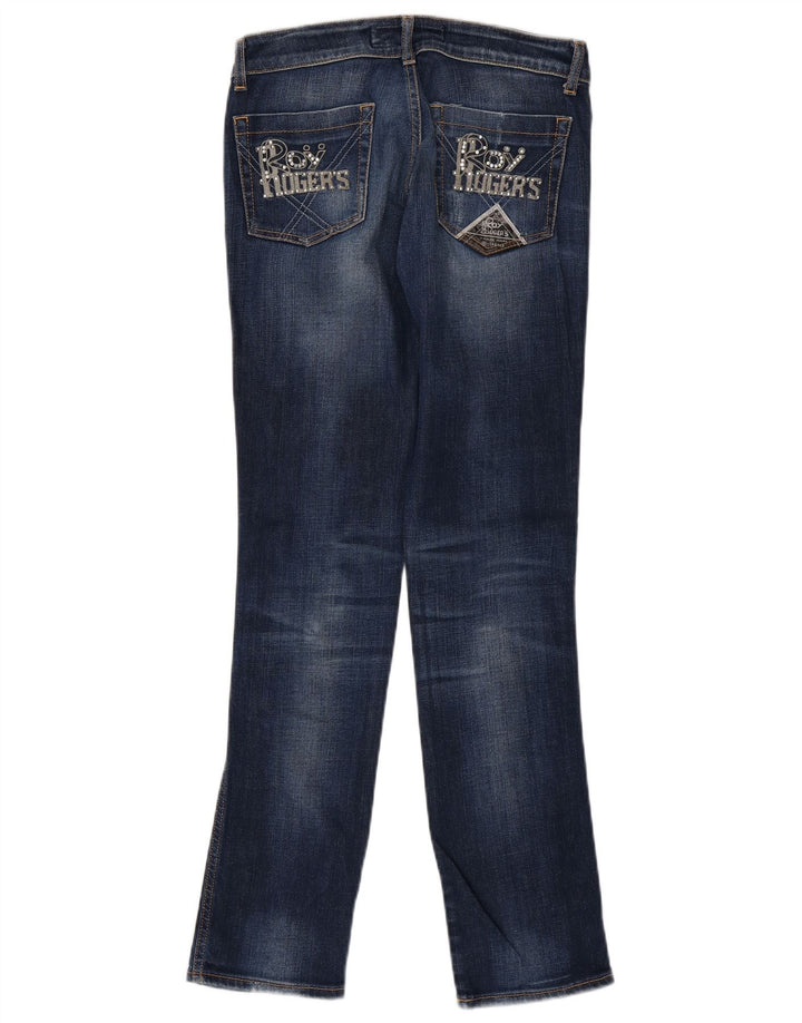 ROY ROGERS Jeans femininos desgastados slim W27 L33 algodão azul