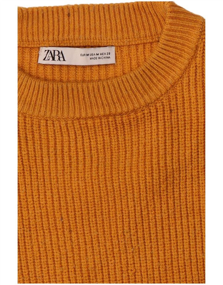 Zara vestido feminino oversized jumper UK 14 médio laranja