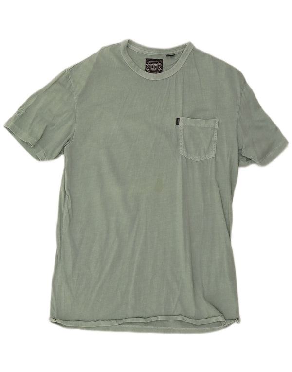 Camiseta masculina Superdry Top grande algodão verde