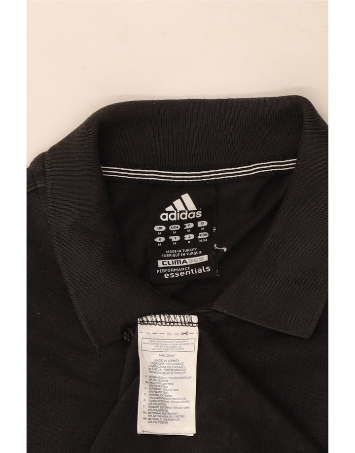 Adidas Mens Clima 365 Polo Shirt Médio Algodão Preto