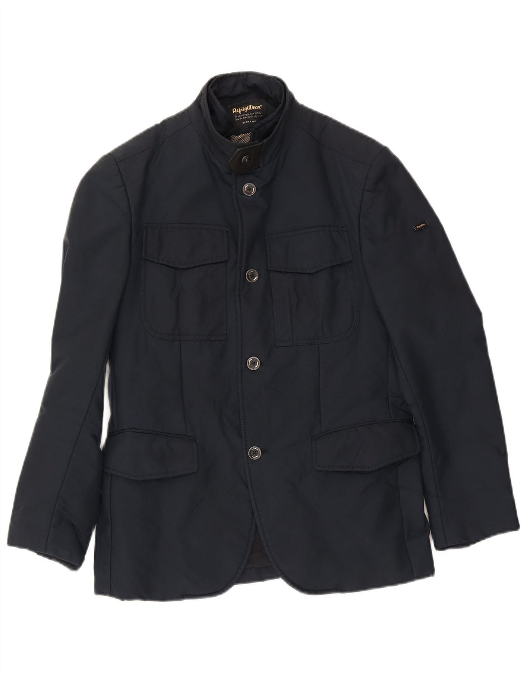 Jaqueta corta-vento masculina Refrigiwear IT 48 médio azul marinho nylon