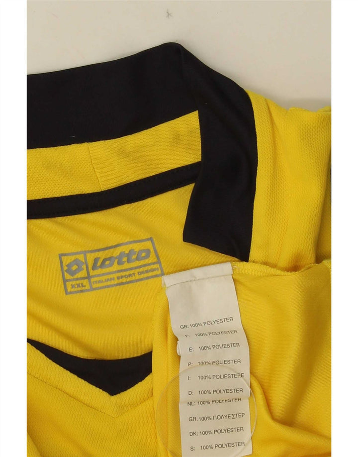 Camiseta masculina Lotto Top 2XL poliéster colorblock amarelo