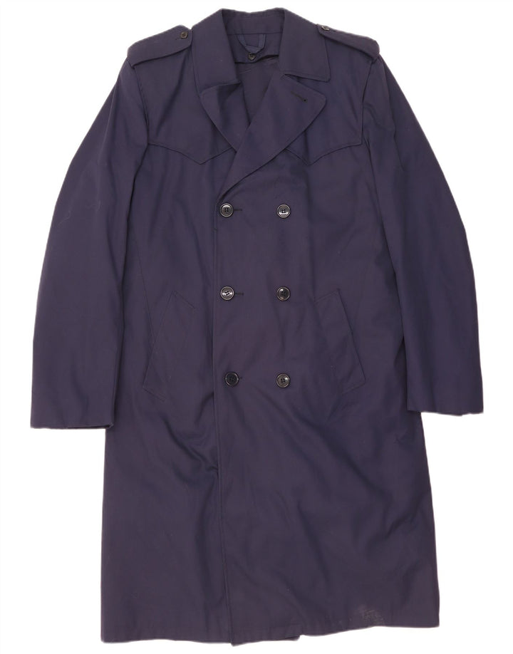 Trench Coat Vintage Masculino IT 48 Médio Azul Marinho