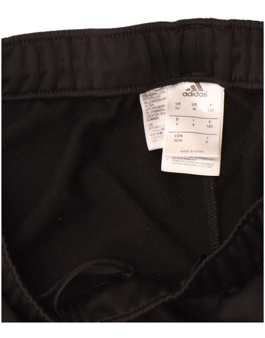 ADIDAS Mens FC Bayern Munchen Calças de treino Médio Preto Poliéster